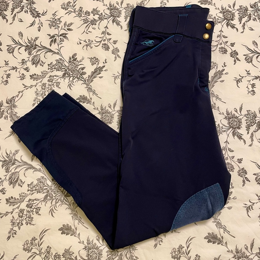 Piper Evolution High Rise Breech - Navy w/ Teal, 30R